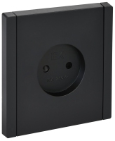 FORTE&PIANO Розетка 1-местная без заземления с защитными шторками винтовое крепление 10А FP117 черный IEK