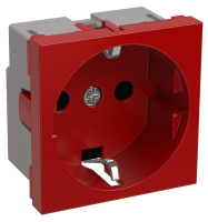 РКС-20-32-П-К Розетка с з/к 2к (на 2 модуля) ПРАЙМЕР красная IEK