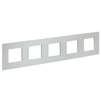 SKANDY Рамка 5-местная SK-F35S металл серебряный IEK