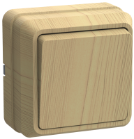 OKTAVA Выключатель 1-клавишный для открытой установки 10А ВС20-1-0-ОС сосна GENERICA