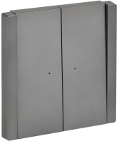 FORTE&PIANO Выключатель 2-клавишный с индикацией 10А FP506 сталь IEK