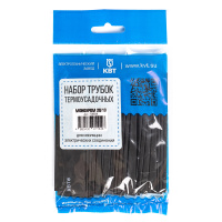 Набор термоусадочных трубок Монохром 20/10 (черн) в нарезке по 100мм (КВТ)