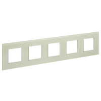 SKANDY Рамка 5-местная SK-F25B стекло беж. IEK