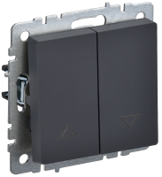 BRITE Выключатель жалюзи 10А ВС10-1-5-БрГ графит IEK