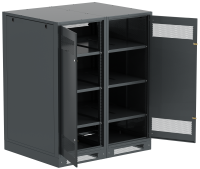 ITK LINEA B Шкаф аккумуляторный (пустой) 1450х1200х950мм двустворчатая металлическая дверь черный