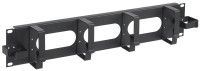 ITK Кабельный органайзер 2U 2 боковых горизонтальных и 4 вертикальных кольца черный