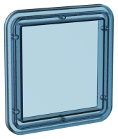 Окошко смотровое для корпуса полиэстерного ЩМП прозрачный синий IEK