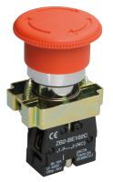 Кнопка управления LAY5-BS542 "Грибок" аварийная с фиксацией поворотная 1NC IEK