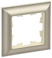 BRITE Рамка 1-местная РУ-1-Бр бежевый/шампань IEK