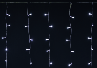 Гирлянда бахрома 4,5х0,7м 200 светодиодов белый свет IP44 прозрачный шнур 3м 230В мерцание транзит IEK