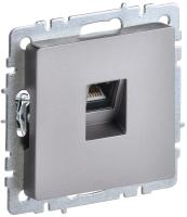 BRITE Розетка компьютерная RJ45 кат.5E РК10-БрС сталь IEK