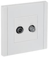 FORTE&PIANO Розетка двойная TV+SAT FP238 белый IEK