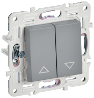 SKANDY Выключатель жалюзи 10А SK-V12Gr серый IEK