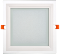 Светильник светодиодный ДВО 1625 со стеклом квадрат 18Вт 4000К IP20 IEK