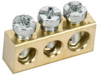 TEKFOR Шина нулевая сечение 6х9 3 отверстия IEK